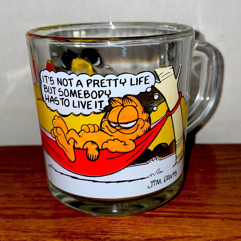 Vintage McDonalds Garfield Glass Coffee Mug - Jim Davis